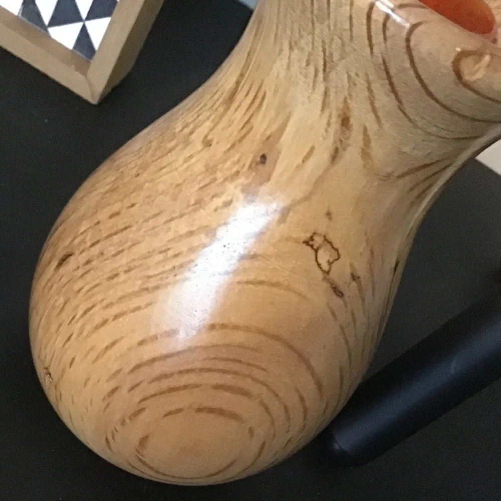 Beautiful wood flower vase